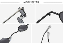 Load image into Gallery viewer, Small Round Sunglasses Women Retro Trending Wide Bridge Brand Designer Punk Sun Glasses Steampunk Vintage Goggles Black Shades