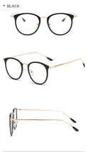 Load image into Gallery viewer, Transparent Cat Eye Glasses Frames Women Men Vintage Clear Optical Round Eyeglasses Metal Myopia Frame