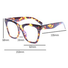 Load image into Gallery viewer, Leopard Eyeglasses Frames For Women Vintage Square Flower Female Glasses Frame Transparent Eyewear
