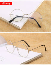 Load image into Gallery viewer, Vintage Round Metal Frame  Personality College Style Clear Lens Eye Glasses Frames blue-light eye protection mobile phone game