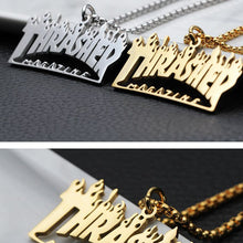 Carica l&#39;immagine nel visualizzatore di Gallery, male necklace chain on the neck for men letter pendants stainless steel gifts for male accessories hip hop gold chain necklace