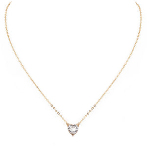 2020 New Female Fashion Crystal Heart Necklace Pendant  Short Gold Chain Necklace Pendant Necklace Charm Gifts girlfriends
