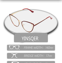 Load image into Gallery viewer, New Luxury Cat Eye Women's Glasses Frame Brand Design Retro Clear Round Glasses Optical Vintage Eyeglasses Vintage