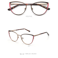 Load image into Gallery viewer, Myopia Women&#39;s Glasses Optical Retro Prescription Glasses Grade Female Reading Glasses Cat Eye Eyeglass Frames Brand NEW YINSQER