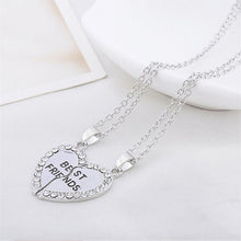 Carica l&#39;immagine nel visualizzatore di Gallery, Women Jewelry Women Fashion Charming Splice Heart Pendant Best Friend Letter Necklace Gifts 1 Pair 2 Colors