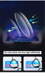 48270 Retro Cat Eye Anti Blue Glasses Frames TR90 Men Women Optical Computer Glasses
