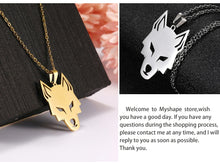 Load image into Gallery viewer, My Shape Wolf Animal Necklace 316L Stainless Steel Forest Animals Men Necklace Hollow Cut Out Pendant Jewelry Gift For Women