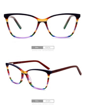 Load image into Gallery viewer, Eyeglasses Frames New Fashion Italy Designer Glasses Women Men Gray Red Brown Colorful Acetate Optical Eyewear  G86