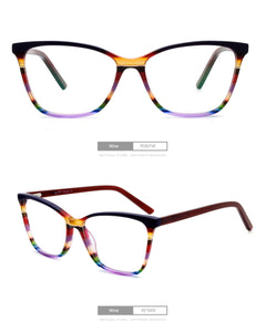 Eyeglasses Frames New Fashion Italy Designer Glasses Women Men Gray Red Brown Colorful Acetate Optical Eyewear  G86