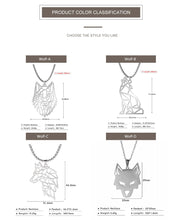 Load image into Gallery viewer, My Shape Wolf Animal Necklace 316L Stainless Steel Forest Animals Men Necklace Hollow Cut Out Pendant Jewelry Gift For Women