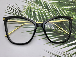 Sexy Red Eyeglasses Frame Women Cat Eye Glasses Clear Lens Sunglasses Frame Fashion Spectacles Oversized Eyewear Metal Legs