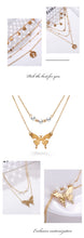 Load image into Gallery viewer, New Butterfly Pendant Necklaces For Women Fashion Moon Charm Gold Multilayer Choker Necklace 2020 Bohemian Jewelry