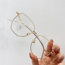 Load image into Gallery viewer, Transparent Eyeglasses Frames for Women Computer Blue Light Glasses Frame Ladies Irregular Curved Legs Metal Spectacles