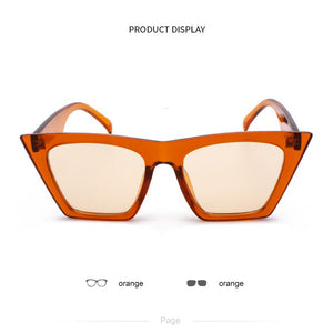 New Woman Men Occhiali da sole Cat Eye con montatura grande Occhiali quadrati personalizzati Occhi di gatto colorati Occhiali alla moda Occhiali retrò versatili UV400 