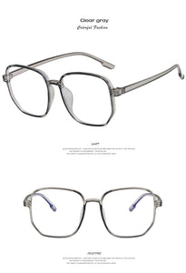 2022 Trends Anti Blue Light Oversized Glasses Computer Women Blue Blocking Gaming  Men Transparen Eyeglasses Spectacles Frame