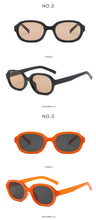Load image into Gallery viewer, Oval Orange Yellow Frame Sunglasses Women Men Metal Hinge Red Tan Pink Lens UV400 Protection Model Style Sexy Ladies Eyewear