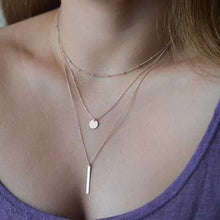 Load image into Gallery viewer, Multilayer Necklaces &amp; Pendants For Women Gold/Silver Color Long Chain Female Pendant Necklace Fashion Jewelry Collier Femme