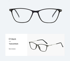OCCI CHIAR Cat Eye Blue Light Glasses Frame Women Computer Glasses Decorative Myopia Prescription Eyeglasses Frames Fake Eyewear