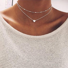 Load image into Gallery viewer, Sexy Crystal Heart Choker Necklace for Women Necklace Pendant Bohemian Moon Sta on neck Chocker Necklace Jewelry Gift