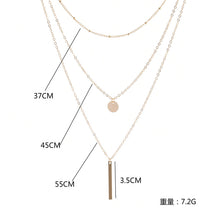 Load image into Gallery viewer, Multilayer Necklaces &amp; Pendants For Women Gold/Silver Color Long Chain Female Pendant Necklace Fashion Jewelry Collier Femme
