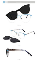 Load image into Gallery viewer, Retro Cateye Polarized Sunglasses Women Clip on Brand Designer Optical Myopia Eyeglass Frame Magnetic Glasses
