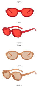 Oval Orange Yellow Frame Sunglasses Women Men Metal Hinge Red Tan Pink Lens UV400 Protection Model Style Sexy Ladies Eyewear