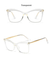Load image into Gallery viewer, Frame Women's Glasses Transparent Vintage Cat Eye Rivet Female Glasses Metal Women's Eyeglasses With Frame