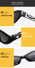 Load image into Gallery viewer, Retro Small Frame Polygon Cat Eyes Women Sunglasses Brand Designer Fashion Cheetah Decoration Ladies Sun Glasses UV400