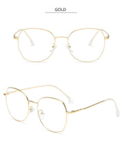 Load image into Gallery viewer, Transparent Glasses Frames Women Retro Oversized Optical  Eyeglasses Female Fashion Irregular Metal Myopia Frame