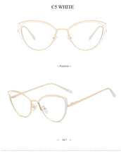 Load image into Gallery viewer, Fashion Vintage Metal Anti-blue Glasses Frame Women Brand Designer Transparent Eyeglasses Female Spectacles Oculos Feminino