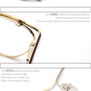 Cat Eye Metal Optical Prescription Glasses Frames For Women Fashion Ladies Fake Glasses Without Diopter Myopia Female Eyeglasses