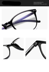 Plastic Vintage Eyeglasses Oval Myopia Blue Light Glasses Clear optical Computer Women Men Anti Blue Ray Glasses Frame