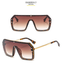 Load image into Gallery viewer, futuristic ff sunglasses women 2022 uv400 big rectangle fashion ff logo sunglasses oversized festival oculos de sol feminino