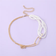 Carica l&#39;immagine nel visualizzatore di Gallery, Punk Unique Imitation Pearl Chain Necklace for Women Wedding Steampunk 2020 Gothic Twisted Chunky Thick Choker Necklace Jewelry
