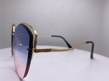 Load image into Gallery viewer, Oulylan Cat Eye Sunglasses Women Luxury Rimless Gradient Sun Glasses Clear Ocean Color Lenses Shades Ladies Sunglass UV400
