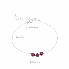Carica l'immagine nel visualizzatore di Gallery, Braccialetti con ciondoli di ametista naturale di cristallo curativo 925 granato d'argento lapislazzuli gioielleria raffinata donna # o027b 