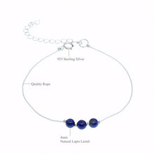 Carica l'immagine nel visualizzatore di Gallery, Braccialetti con ciondoli di ametista naturale di cristallo curativo 925 granato d'argento lapislazzuli gioielleria raffinata donna # o027b 