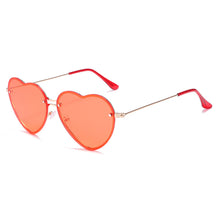 Load image into Gallery viewer, Heart Shaped Sunglasses Metal Women Brand Designer Rimless LOVE Clear Ocean Lenses Sun Glasses Oculos UV400