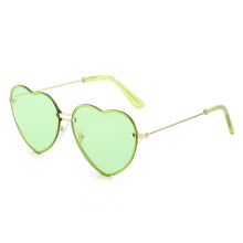 Load image into Gallery viewer, Heart Shaped Sunglasses Metal Women Brand Designer Rimless LOVE Clear Ocean Lenses Sun Glasses Oculos UV400