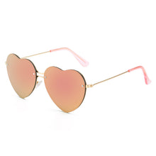 Load image into Gallery viewer, Heart Shaped Sunglasses Metal Women Brand Designer Rimless LOVE Clear Ocean Lenses Sun Glasses Oculos UV400