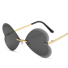 Load image into Gallery viewer, Heart Shaped Sunglasses Women Men  Brand Designer Sun Glasses Rimless Vintage Framless Shades Retro Eyewear UV400