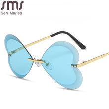 Load image into Gallery viewer, Heart Shaped Sunglasses Women Men  Brand Designer Sun Glasses Rimless Vintage Framless Shades Retro Eyewear UV400