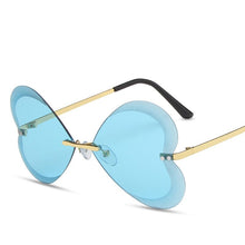 Load image into Gallery viewer, Heart Shaped Sunglasses Women Men  Brand Designer Sun Glasses Rimless Vintage Framless Shades Retro Eyewear UV400