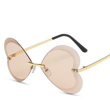 Load image into Gallery viewer, Heart Shaped Sunglasses Women Men  Brand Designer Sun Glasses Rimless Vintage Framless Shades Retro Eyewear UV400