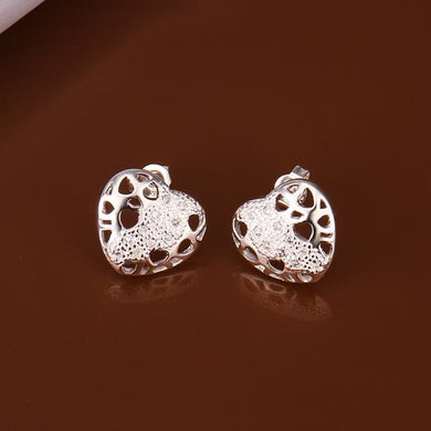 Heart Shinning Charming earrings 925 Silver Fashion Trendy Nice Summer Wearing Jewelry Brand New e370