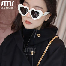 Load image into Gallery viewer, Heart Sun Glasses Women Brand Designer Steampunk Sunglasses Men Vintage Irregular Goggle Shades Eyewear UV400 Gafas De Sol