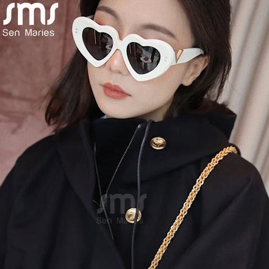 Heart Sun Glasses Women Brand Designer Steampunk Sunglasses Men Vintage Irregular Goggle Shades Eyewear UV400 Gafas De Sol