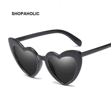 Heart Sunglasses Women Brand Designer Cat Eye Sun Glasses Female Retro Love Heart Shaped Glasses Ladies Shopping UV400
