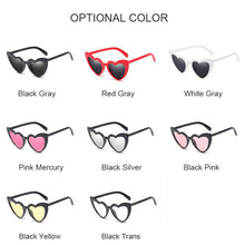 Load image into Gallery viewer, Heart Sunglasses Women Brand Designer Cat Eye Sun Glasses Female Retro Love Heart Shaped Ladies Shopping UV400