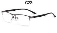 Carica l&#39;immagine nel visualizzatore di Gallery, Men Titanium Alloy Semi Rimless Eyeglasses Frame For Men Prescription Eyewear Flexible TR90 Legs IP Electroplating S61001